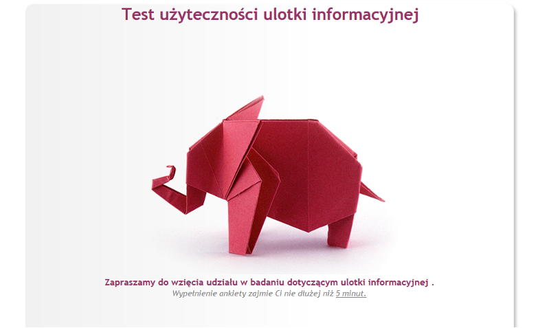 Test użyteczności ulotki informacyjnej